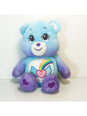 Care Bears Dream Bright Bear Plush 13" Blue & Purple Stuffed Toy 2021 Basic Fun